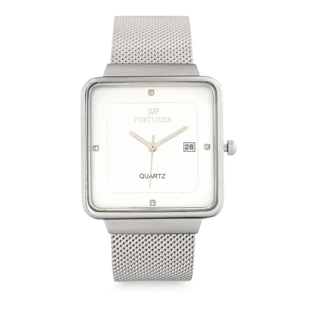 Fortuner Jam Tangan Analog Pria Silver Water Resistant Benjamin