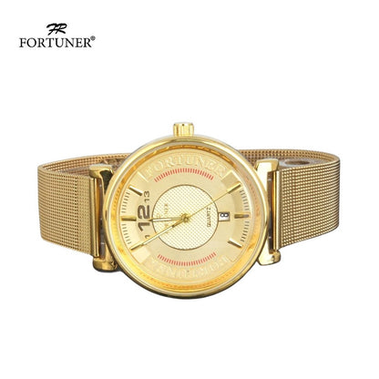 Fortuner Jam Tangan Pria Analog Fashion Water Resistant Milanese Bevvin