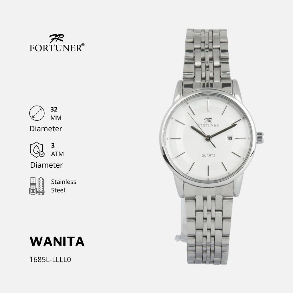 Fortuner Jam Tangan Analog Wanita Water Resistant Calandra