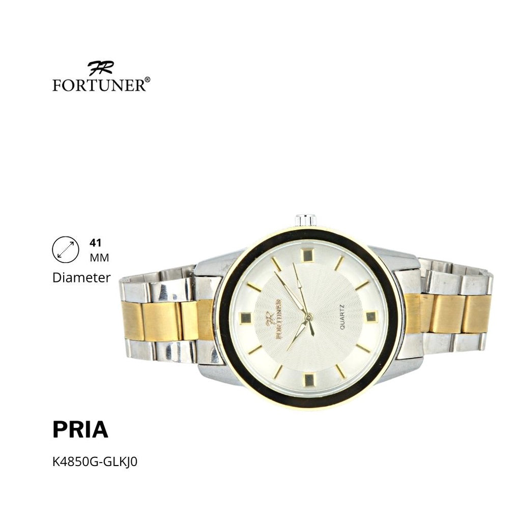 Fortuner Jam Tangan Analog Pria Water Resistant Rantai Halver