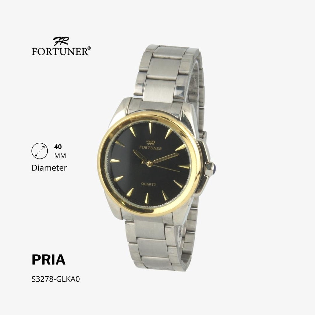 Fortuner Jam Tangan Analog Pria Water Resistant Rantai Halstead