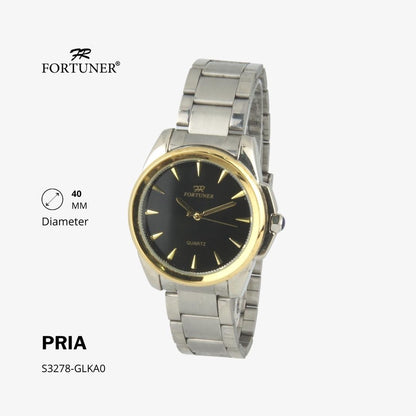 Fortuner Jam Tangan Analog Pria Water Resistant Rantai Halstead