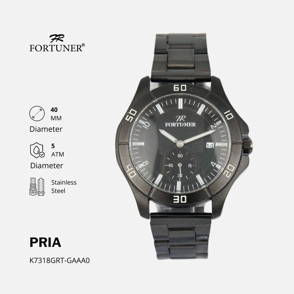 Fortuner Jam Tangan Analog Pria Water Resistant Harold