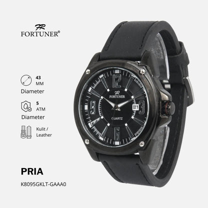 Fortuner Jam Tangan Pria Analog Water Resistant Kulit Bohumil