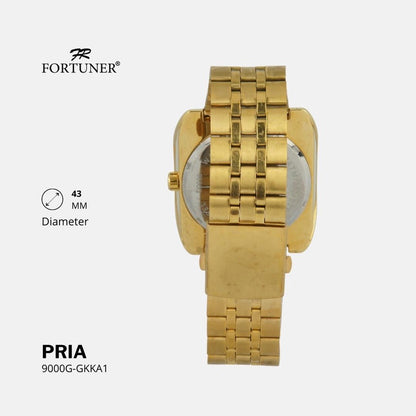 Fortuner Jam Tangan Analog Pria Water Resistant Gold Ferris