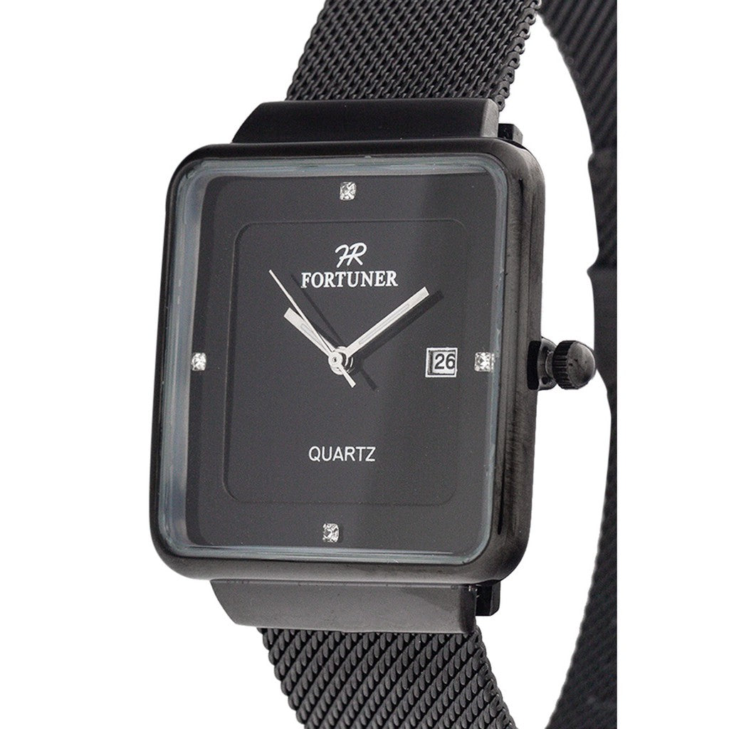 Fortuner Jam Tangan Analog Pria Black Water Resistant Bryson