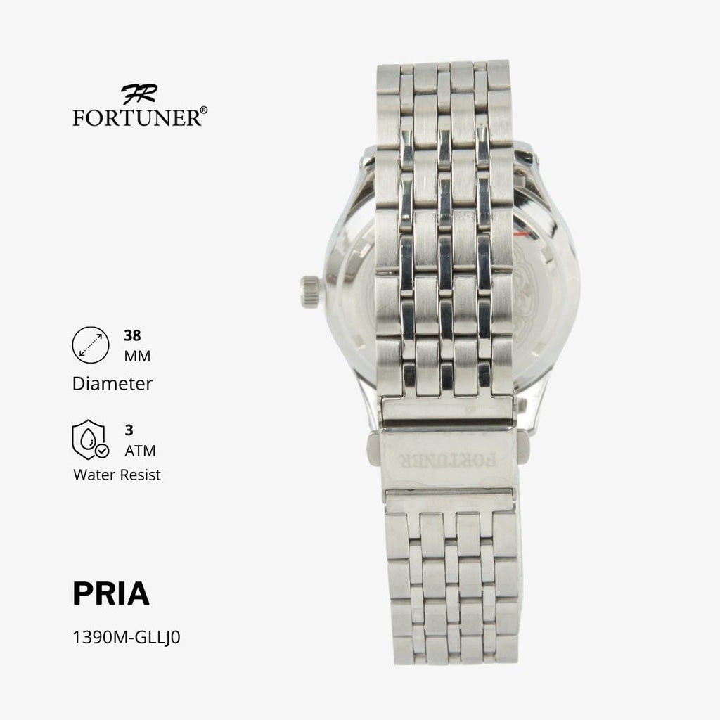 Fortuner Jam Tangan Analog Pria Water Resistant Rantai Hamlyn