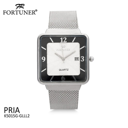 Fortuner Jam Tangan Analog Pria Silver Water Resistant Braxton