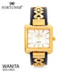 Fortuner Jam Tangan Analog Wanita Gold Water Resist Belinda