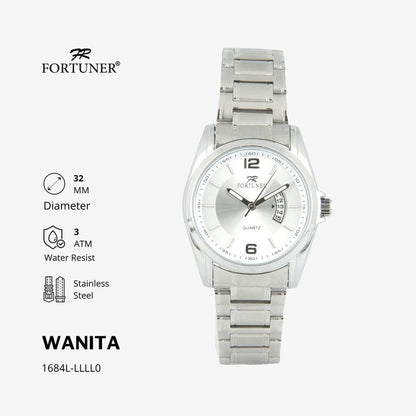 Fortuner Jam Tangan Analog Wanita Hitam Water Resistant Aiko