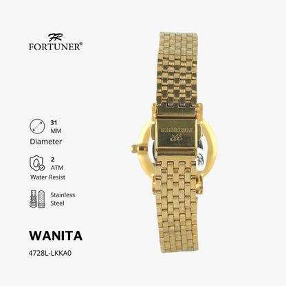 Fortuner Jam Tangan Wanita Analog Rantai Arloji Cewek Klasik Water Resist Rantai Zeyanka