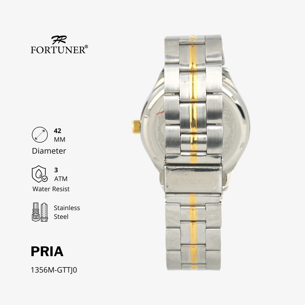 Fortuner Jam Tangan Pria Analog Water Resist Superior All Stainless Tyre