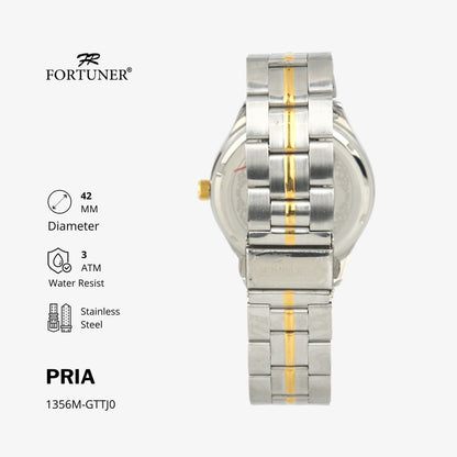 Fortuner Jam Tangan Pria Analog Water Resist Superior All Stainless Tyre