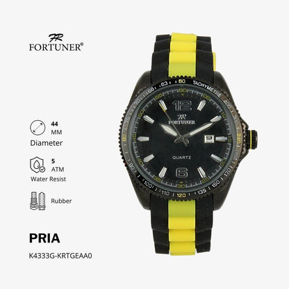 Fortuner Jam Tangan Analog Pria Water Resistant Rubber Wynstan