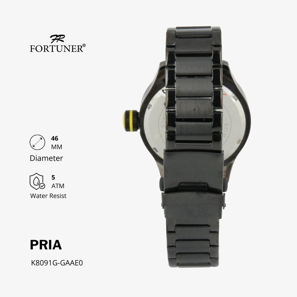 Fortuner Jam Tangan Analog Pria Water Resistant Rantai Harlon