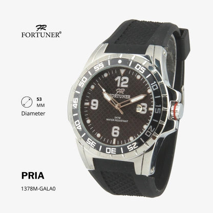 Fortuner Jam Tangan Pria Analog Water Resist Rubber Arthel