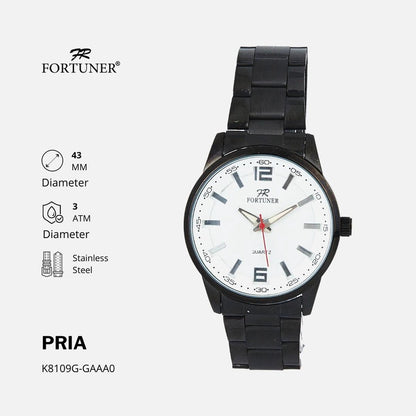 Fortuner Jam Tangan Pria Analog Rantai Water Resistant Daran