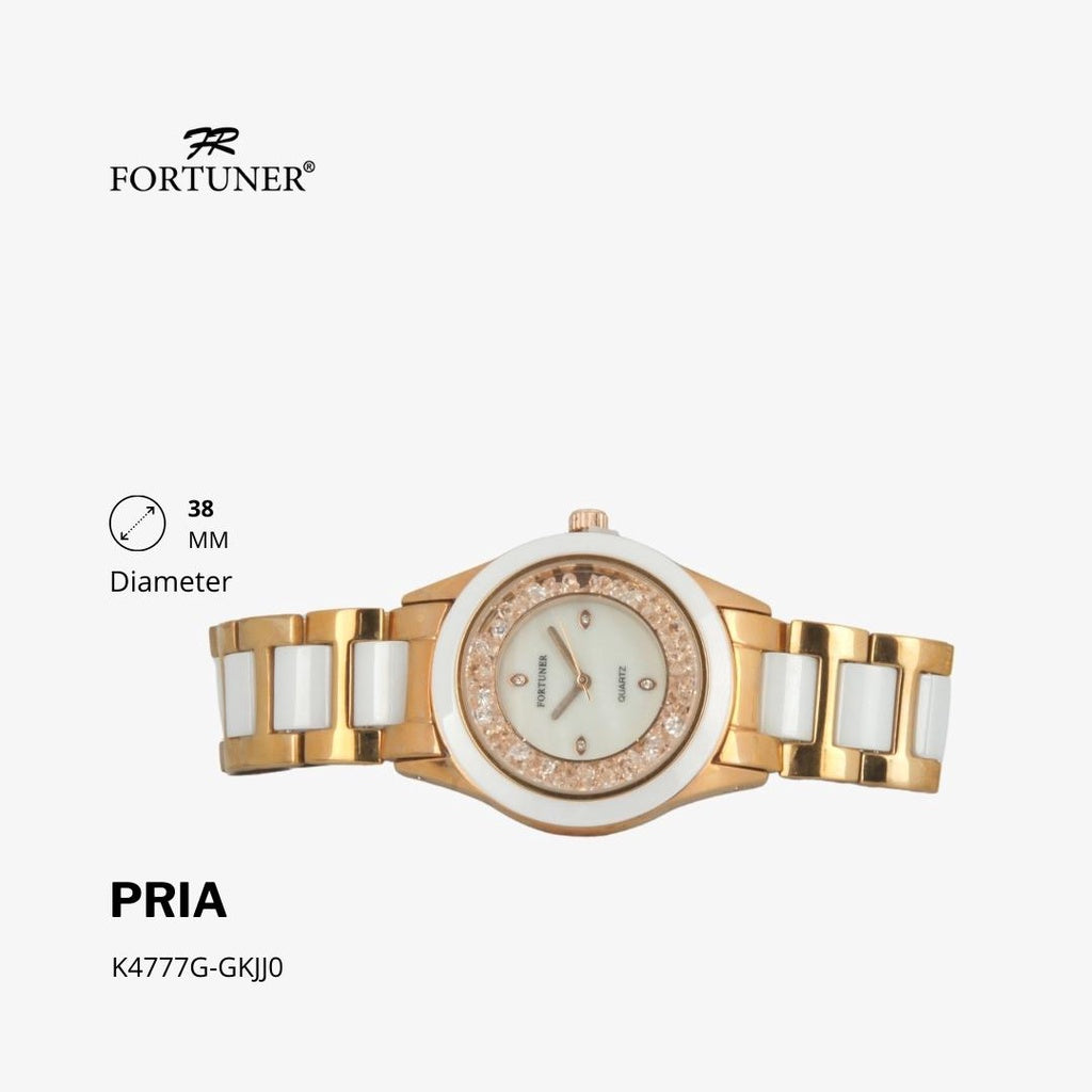 Fortuner Jam Tangan Pria Analog Gold Silver Water Resistant Harrisson