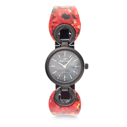 Fortuner Jam Tangan Analog Wanita Black Water Resist Beryl