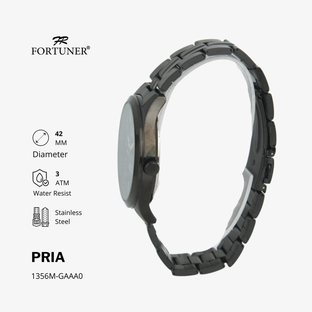 Fortuner Jam Tangan Pria Analog Water Resist Superior All Stainless Tyre