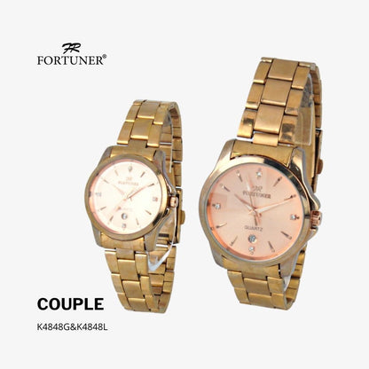 Fortuner Jam Tangan Couple Analog Water Resistant Rantai Shenandoah