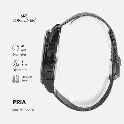 Fortuner Jam Tangan Pria Analog Water Resistant Milanese Bogdan