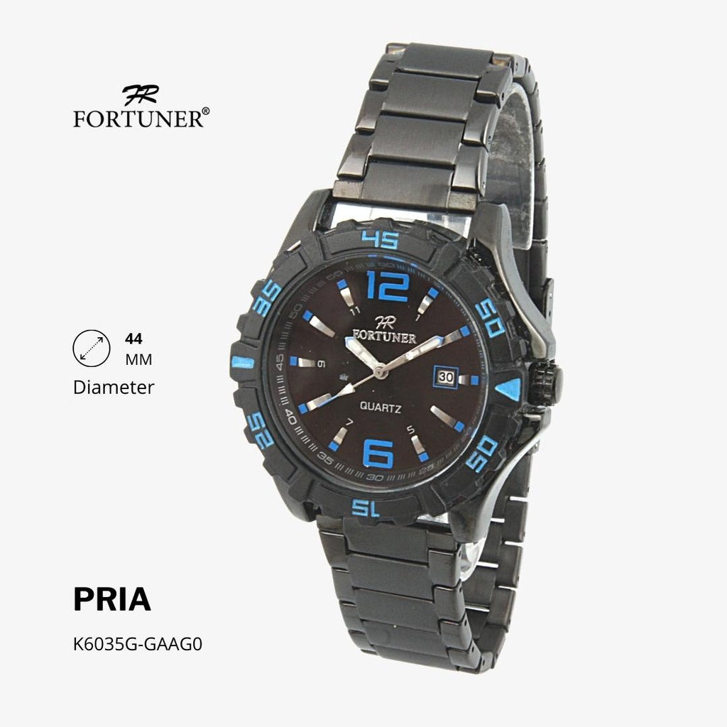 Fortuner Jam Tangan Analog Pria Water Resistant Rantai Hiromi