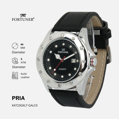 Fortuner Jam Tangan Pria Analog Fashion Water Resistant Kulit Bevon