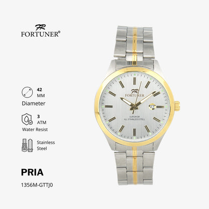 Fortuner Jam Tangan Pria Analog Water Resist Superior All Stainless Tyre