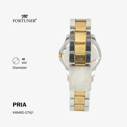 Fortuner Jam Tangan Casual Pria Analog Water Resistant Rantai Stainless Hyde