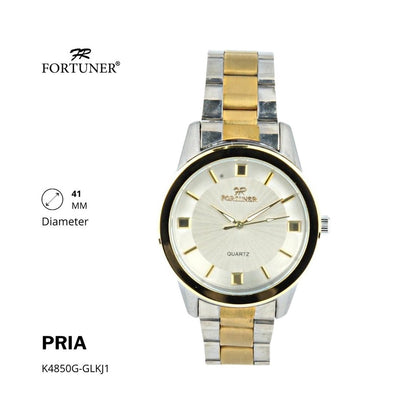 Fortuner Jam Tangan Analog Pria Water Resistant Rantai Halver