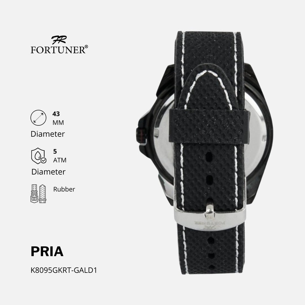 Fortuner Jam Tangan Pria Analog Water Resistant Rubber Branko