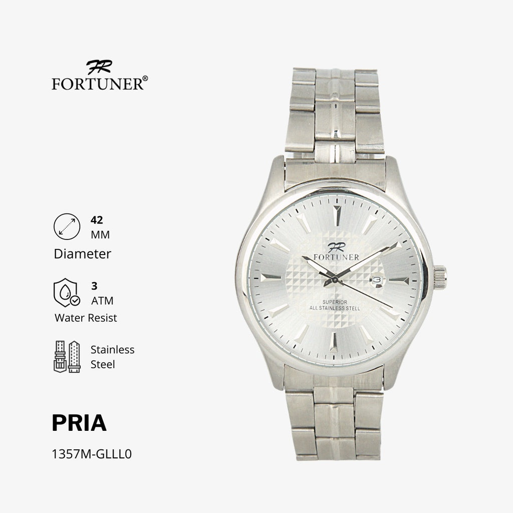 Fortuner Jam Tangan Pria Analog Water Resist Superior All Stainless Tyquonne