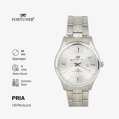 Fortuner Jam Tangan Pria Analog Water Resist Superior All Stainless Tyquonne