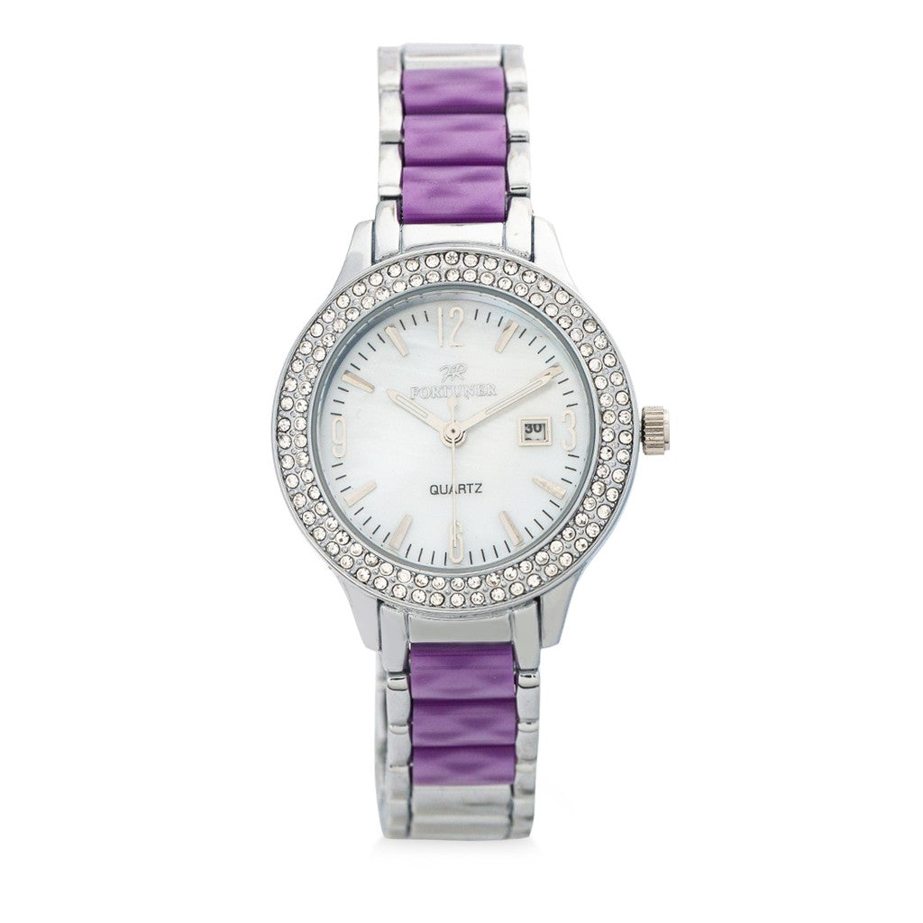 Fortuner Jam Tangan Wanita Analog Water Resistant Silver Amour