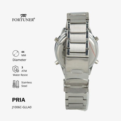 Fortuner Jam Tangan Pria Analog-Digital Water Resist Rantai Timofeo