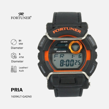 Fortuner Jam Tangan Pria Digital Sport Water Resist Kulit Olexa