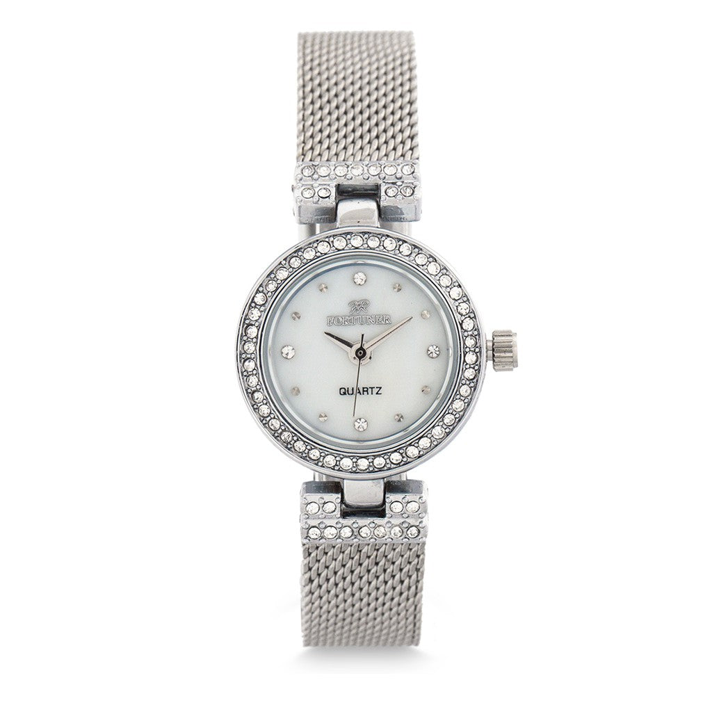 Fortuner Jam Tangan Analog Wanita Silver Water Resist Beth