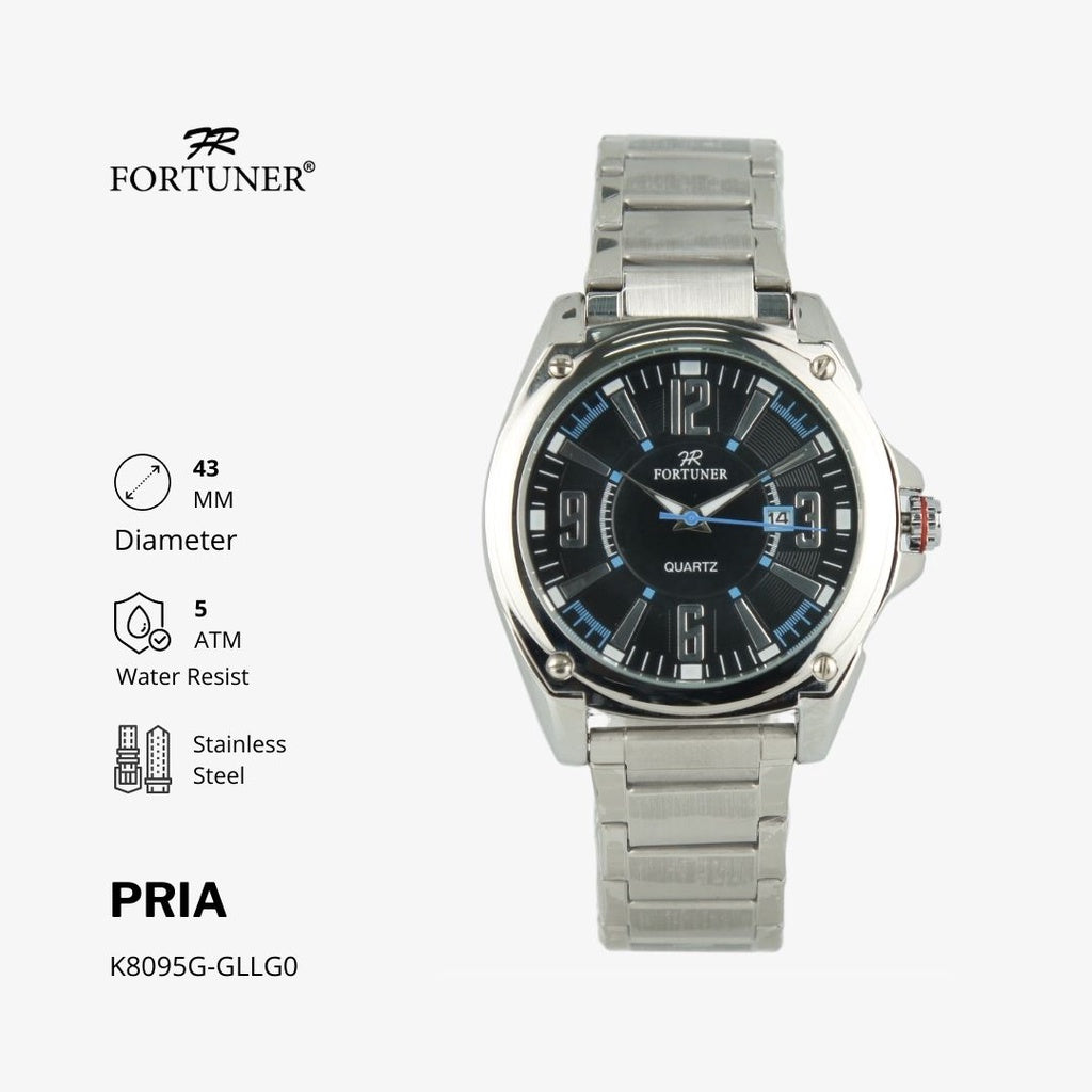 Fortuner Jam Tangan Analog Pria Water Resistant Rantai Huy