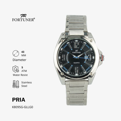 Fortuner Jam Tangan Analog Pria Water Resistant Rantai Huy