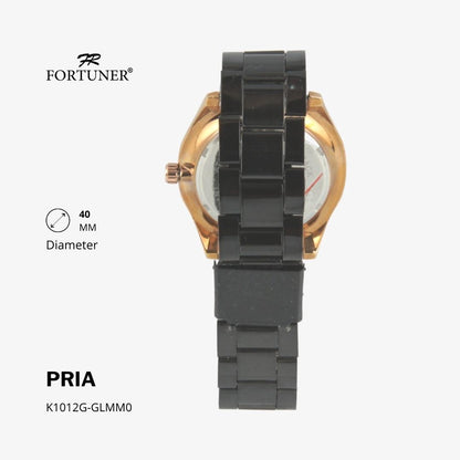 Fortuner Jam Tangan Fashion Analog Pria Water Resistant Rantai Hampton