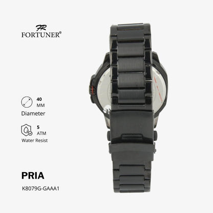 Fortuner Jam Tangan Water Resist Tahan Air Pria Analog Rantai Stainless Halvar