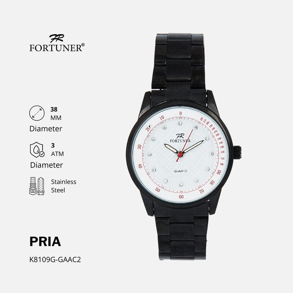 Fortuner Jam Tangan Analog Pria Water Resistant Rantai Doris