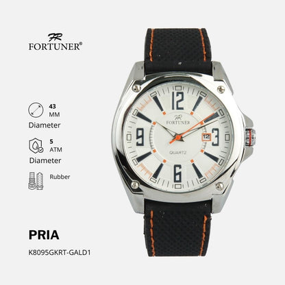 Fortuner Jam Tangan Pria Analog Water Resistant Rubber Branko