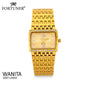 Fortuner Jam Tangan Analog Wanita Gold Water Resist Bethany