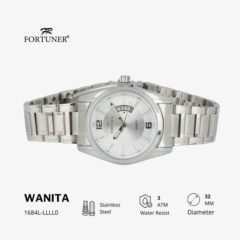 Fortuner Jam Tangan Analog Wanita Hitam Water Resistant Aiko