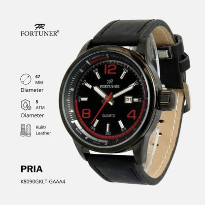 Fortuner Jam Tangan Strap Kulit Pria Original Bivian