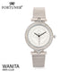 Fortuner Jam Tangan Wanita Analog Water Resistant Silver Amica