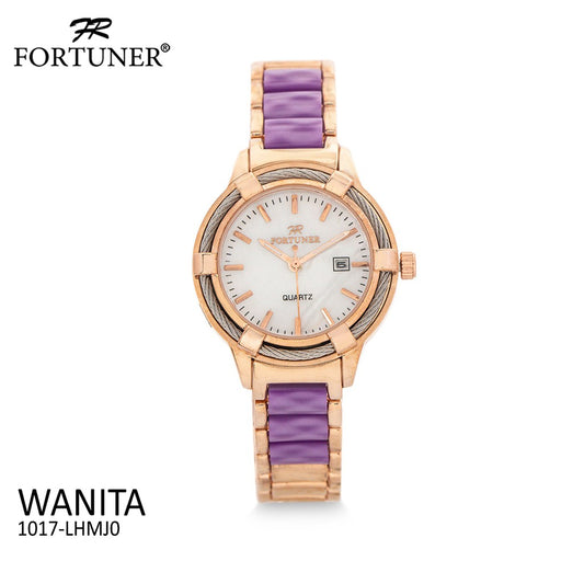 Fortuner Jam Tangan Analog Wanita RoseGold Water Resistant Aubri