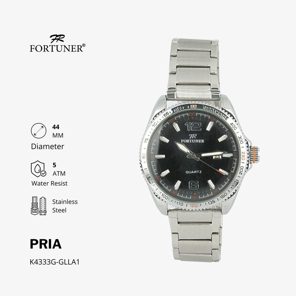 Fortuner Jam Tangan Analog Pria Water Resistant Rantai Wynnsfield